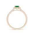 thumbnail image 2 of ANGARA Natural Round Emerald Halo Ring with Diamond Accents in 14K Rose Gold for Women (Size-5mm) | May Birthstone, Birthday, Anniversary, Jewelry Gift for Women | Natural Emerald Ring, 2 of 8