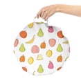thumbnail image 2 of Fruits Round Floor Cushion with Handle, Graphics of Pears Oranges Peaches Lemons Apples Bananas, Decorative Pillow for Living Room & Dorms, 18" Round, Multicolor, by Ambesonne, 2 of 4