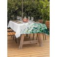 thumbnail image 3 of Outdoor Tablecloth with Umbrella Hole for Patio/Picnic/Party/Camping, Eucalyptus Leaves Waterproof Table Cloth Rectangle Table Cover Washable, Spring Green Plants Pastoral Vines (60"x 102"), 3 of 8