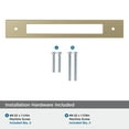 thumbnail image 4 of Amerock Medora 6-5/16 inch (160mm) Center-to-Center Rectangle Golden Champagne Cabinet Pull Backplate, 4 of 6