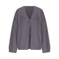 thumbnail image 4 of Roncen Women's Casual Long Sleeve Cardigan Sweater - Tie-Waist Lightweight Knit Open Front Cozy Loungewear for Fall and Winter, 4 of 6