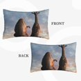 thumbnail image 4 of Balery Elephant Giraffe On A Mountain Top Sunset Bedding Queen Pillow Cases - Envelope Closure - Soft Brushed Microfiber Fabric - Shrinkage and Fade Resistant Pillow Cases-20"x30", 4 of 9