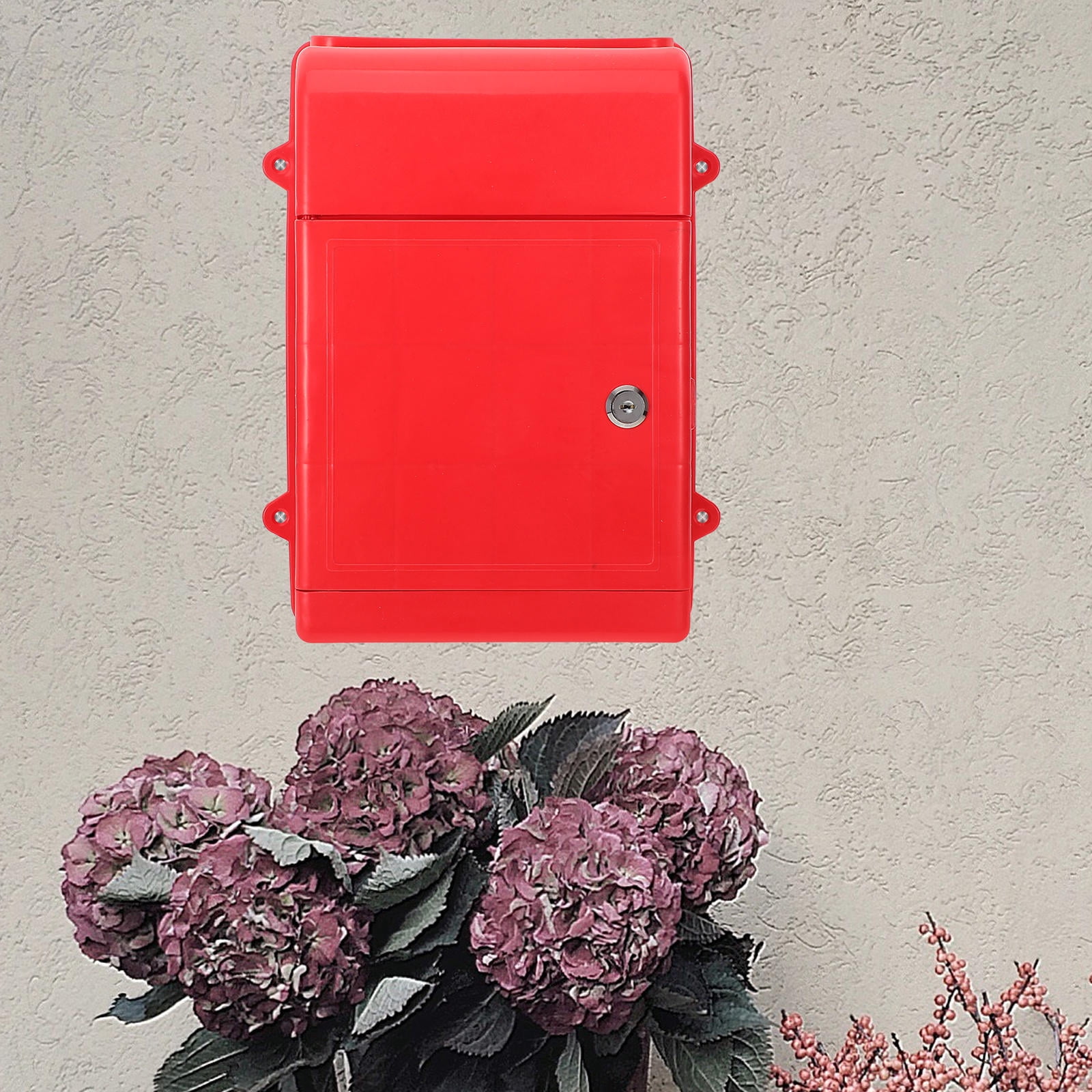 FELTECHELECTR Message Box Mailbox Wall Mount Red Polypropylene 1Pack