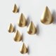 thumbnail image 2 of Juego creativo de gota de agua de 4 ganchos para abrigos, gancho de montaje en pared, decoración rústica moderna para colgar bolsos, 9,5 x 6 cm / dorado, 2 of 5
