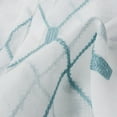 thumbnail image 4 of Topfinel White Sheer Curtains 84 inch Long Geometric Teal Embroidered Diamond Grommet Window Curtains for Living Room Bedroom,Tulle Window Drapes, Light Weight Soft Boho Curtains,54x84 inch,2 Panels, 4 of 7