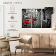 thumbnail image 4 of Elephant Stock Red Vespa Pop Wall Art - Horizontal Multi Panel Canvas - 3 Pieceliving Room Wall Decor - Photography City Multi Panel - Red And Black Decor - 45" x 28", 4 of 4