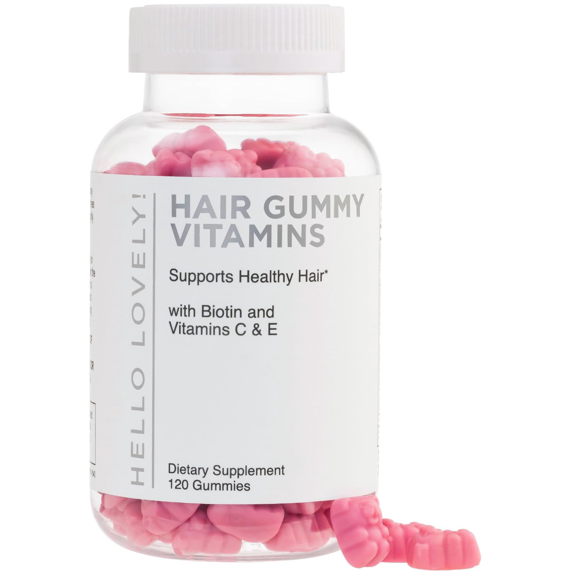 Hair Vitamin Gummy - Advanced Hair, Skin, & Nails Supplement - Complete Beauty Complex with 5000mcg Biotin - Supports Thicker, Stronger, Fuller Hair for Women & Men - Berry Flavor - 120 Gummies