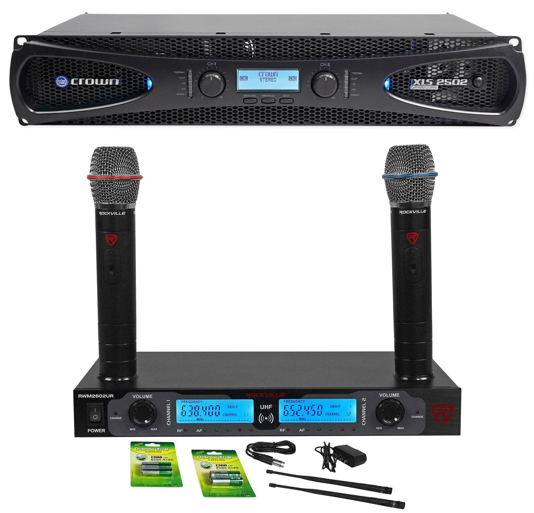 Crown Pro XLS2502 XLS 2502 2400w DJ/PA Power Amplifier w/DSP+Dual