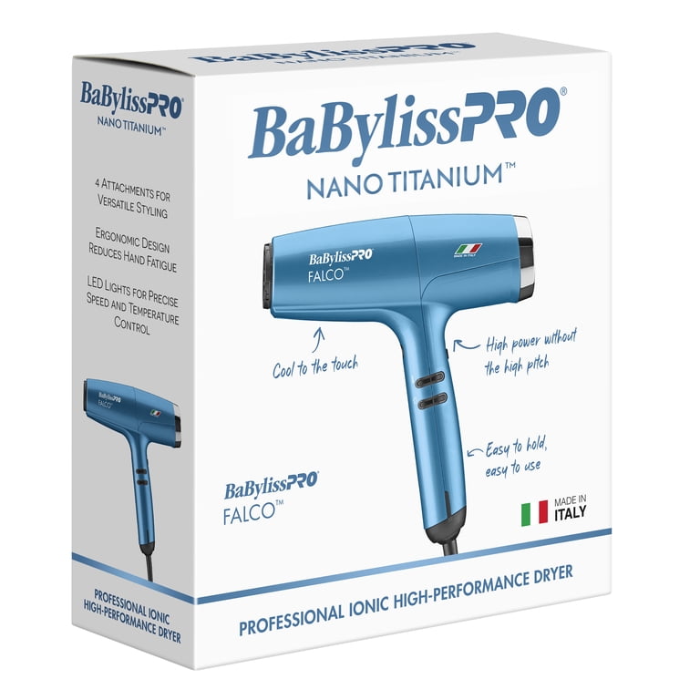 BaBylissPRO, Nano Titanium Falco Dryer, 2000-Watt, Blue - Walmart.com