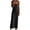 Black, variant on Women's Square Neck Spaghetti Strap Maxi Dress, Casual Loose Straight Long Slip Dress, Summer Sleeveless Beach Sundress