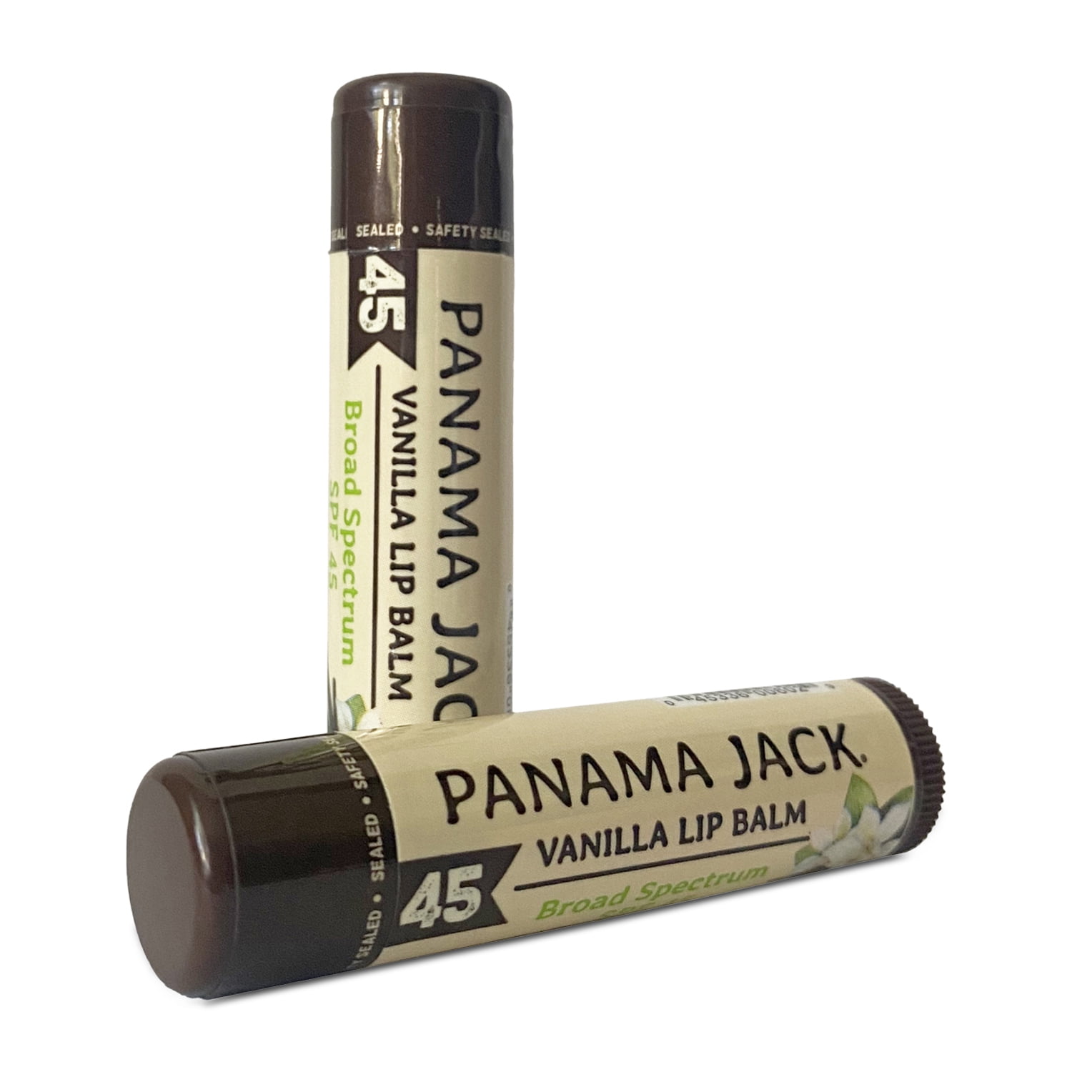 Panama Jack SPF 45 Lip Balm - Broad Spectrum UVA-UVB Sunscreen Protection, Prevents & Soothes Dry, Chapped Lips (Pack of 12, Vanilla)