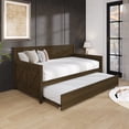 thumbnail image 2 of Home Design Minot Twin Solid Wood Daybed with Pull-out Trundle, Brown, 2 of 14