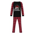 thumbnail image 1 of LSLJS Family Pajamas Matching Noël Ensembles, Tenues Parent-Enfant Noël Costumes Patchwork à Carreaux Imprimés Vêtements de Maison Col Rond Manches Longues Pajamas Ensembles Deux Pièces for Ensemble de Nuit de Noël, 1 of 6