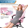 thumbnail image 4 of PayLessHere Ergonomic Racing Desk Chair Computer Chair Gaming Chair with Footrest Lumbar Support Headrest Armrest Task Rolling Swivel Ergonomic E-Sports Adjustable PC Gamer Chair (Pink), 4 of 5