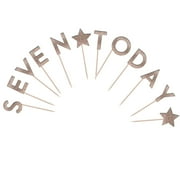 Seven Today Cupcake Toppers Glitter Cardstock Set of 12 pcs