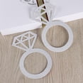 thumbnail image 3 of Banderines de papel con purpurina de 3 metros con diseño de letras y anillos de "Recién casados", guirnaldas, accesorios para fotomatón, letreros de boda para recepción de boda, compromiso, propuest, 3 of 4