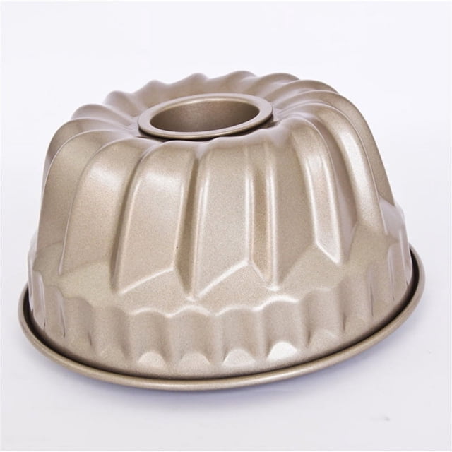 Mini Bundt Pan Set, 4-Inch 4Pcs Non-Stick Tube Pan Kugelhopf Mold for Oven and Instant Pot Baking (Champagne Gold)