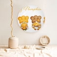 thumbnail image 5 of Cauagu Pumpkin Pie Gnome Print Bone China Decorative Plate, Wall Mount Plate Holiday Decor Decorative Ceramic Plates with Stand Elegant Household Plates Decorative-6in, 5 of 6