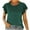 Green Spring/Summer Tops for Women, variant on Women's Ruffle Short Sleeve Cute Tops Solid Color Spring Tops Ladies Blouses Basics Clothing Summer Vintage Shirts Fashion Crewneck Leisure Tunic to Wear with Leggings Green S