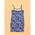 thumbnail image 5 of Girls Straps Sleeveless Glow In The Dark Dazzling Heart Print Bodycon Slim Dresses, 7-14Y Kids Party Dress, 5 of 7