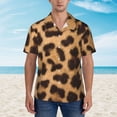 thumbnail image 5 of Leopard Skin Pattern Men'S 3d Print Casual Button Down Shirts, Novelty Hawaiian Short Sleeves 2xl, 5 of 8