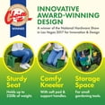 thumbnail image 3 of Miracle-Gro 4-in-1 Garden Stool Multi-Use Garden Scooter Rolling Cart with Storage Bin Padded Kneeler and Tool storage - Gardening Gloves Included, 3 of 8