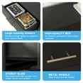 thumbnail image 6 of Kepooman 6 Drawer Double Dresser, Black Chest of Drawer with Golden Handle for Bedroom, Particle Board Storage Cabinet, 6 of 10