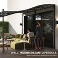 thumbnail image 6 of Homiyad 10' x 16' Outdoor Pergola Canopy, Metal Patio Canopy with Drainage Holes for Backyard, Garden, Dark Gray, 6 of 8