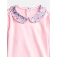 thumbnail image 2 of Wonder Nation Baby Girls Collared Bodysuit with Long Sleeves, Sizes 0-24 Months, 2 of 4