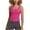 Hot Pink, variant on Timegard Tank Top Built in Bras for Women Workout Yoga Tops Gym Breathable Scoop V Neck Athletic Tee