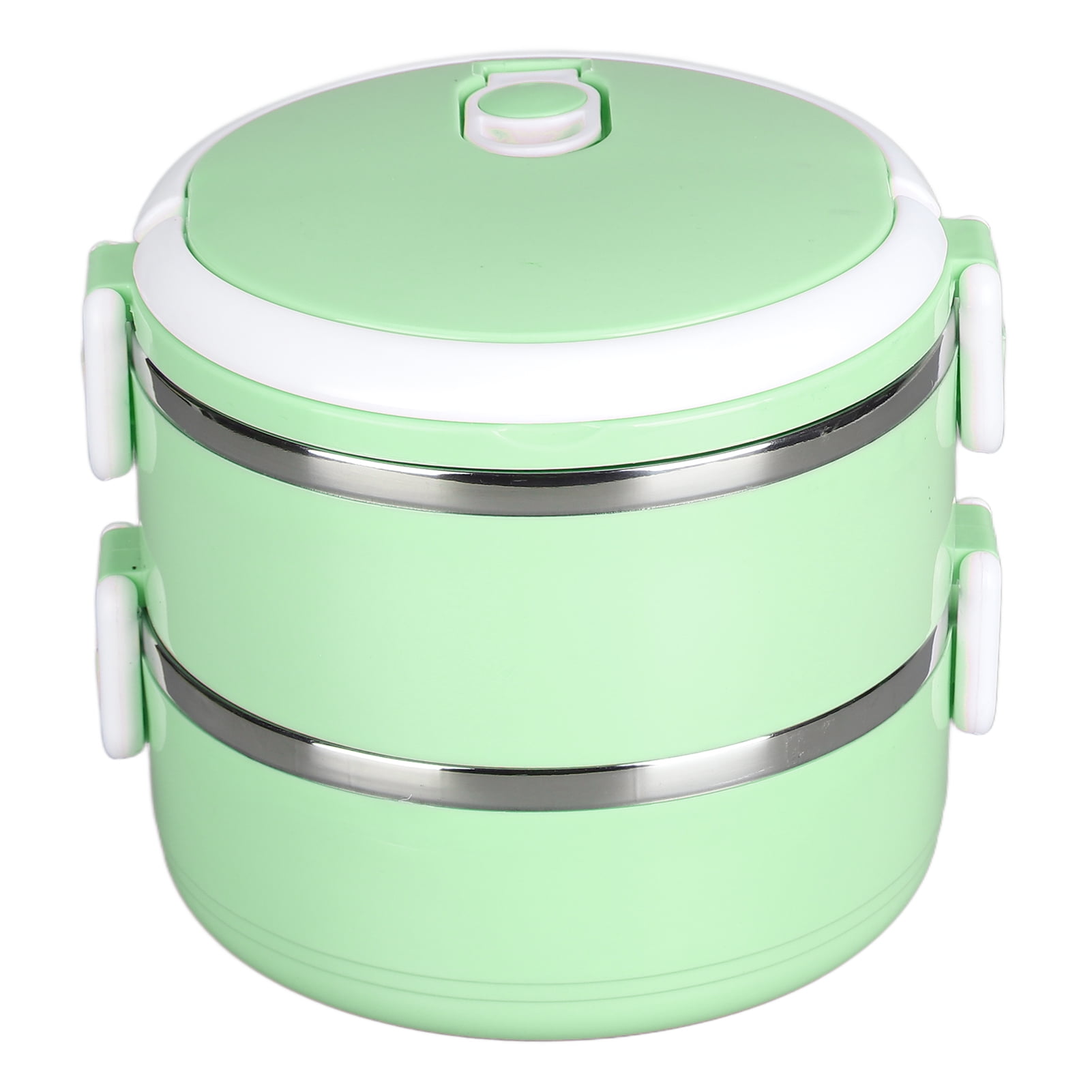stainless steel Multicolor 3 Compartment 304 SS Lunch Box(Round), Size:  Medium