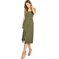 thumbnail image 2 of Love Tree Women's A-Line Midi Tea Dress (Olive, Small), 2 of 5