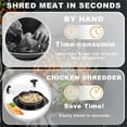 thumbnail image 3 of Chicken Shredder Large Chicken Breast Shredder Tool Twist with Brush&Fork, Visible Meat Shredder Machine, Strong Anti-Slip Strip, Ergonomic Handle, BPA Free, Suitable for Pork Beef Chicken, 3 of 8