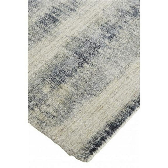 HomeRoots 514450 5 x 8 ft. Ivory & Blue Abstract Hand Woven Area Rug