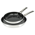 thumbnail image 3 of CoreClad 2PC Tri-Ply Stainless Steel Ceramic Nonstick Skillet Set, Induction Ready, 3 of 4