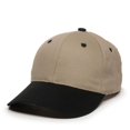 thumbnail image 4 of Outdoor Cap GL-271 Mid to Low Profile Basic Cotton Twill-Khaki/Black-Adult, 4 of 8