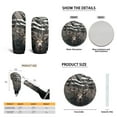 thumbnail image 6 of Yuyamidu Deer Car Seat Covers Full Set of 15 American Flag Car Floor Mats Auto Steering Wheel Cover Camo Hunting Seatbelt Cover Cup Coasters Handbrake Gear Shift Knob Cover, 6 of 6