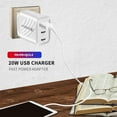 thumbnail image 6 of USB C Charger Block, 20W 3 Ports Type C Fast Phone Charging Blocks Cube PD USBC Wall Plug+QC 3.0 USB A Charger Brick Box Power for Phones Tablets Headphones And Other Electronic Devices, 6 of 9