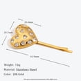thumbnail image 2 of Women 18K PVD Gold Plated Heart-Shaped Crystal Hair Pin Side Clips, Stainless Steel Non Tarnish Side Pin with Rhinestones, Decorative Hair Accessory Fashion Jewelry Gifts For Birthdays Anniversary, 2 of 8