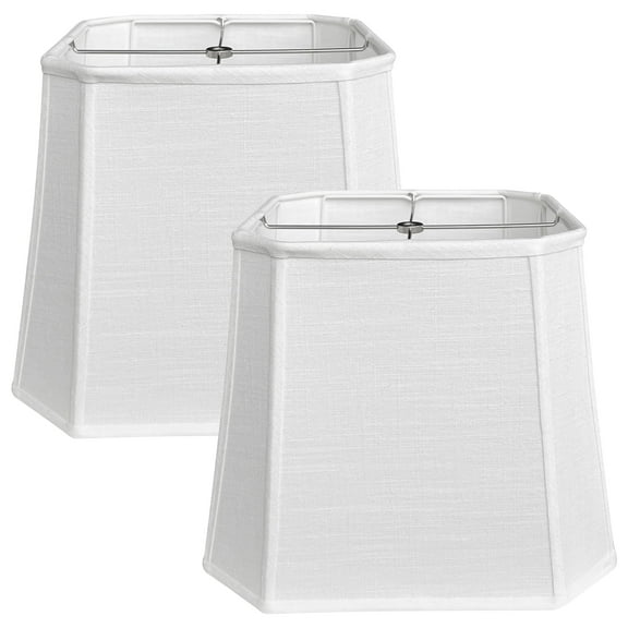 TOOTOO STAR Vintage White Cut Corner Lamp Shades 2 Count