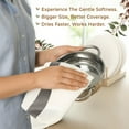 thumbnail image 2 of American Soft Linen 100% Cotton Soft & Absorbent 4-Pack Dish Cloths - 20x28 Inches for Kitchen Cleaning, Drying, and Wiping, Gray, 2 of 8