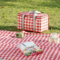 VBVC Outdoor Large Capacity Picnic Bag, Camping Picnic Basket, Travel Picnic Bag, Portable Lunch Bag, Insulation Bag, Picnic Mat, 2-Piece Set