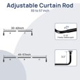 thumbnail image 4 of Barra de cortina ENJOYBASICS Blackout de 71 a 122 cm para Windows, color negro mate, 4 of 7
