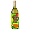 thumbnail image 1 of Botella de vino Hugger Koozie Caroline's Treasures BB1978LITERK Chocolate Labrador Día de San Patricio 750ml Multicolor, 1 of 1