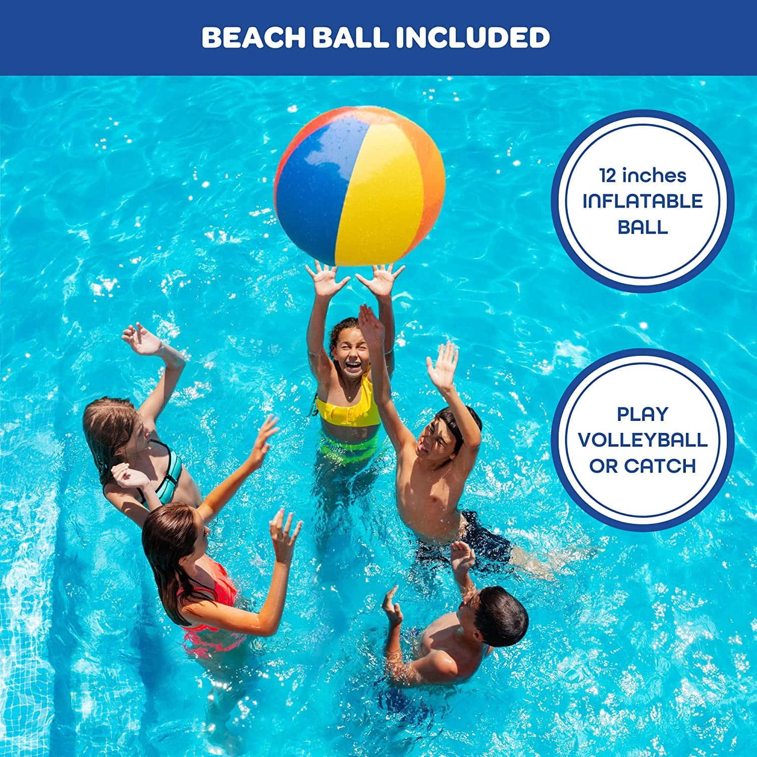 SCS Direct Inflatable Palm Tree Volleyball Inflatable Pool Game