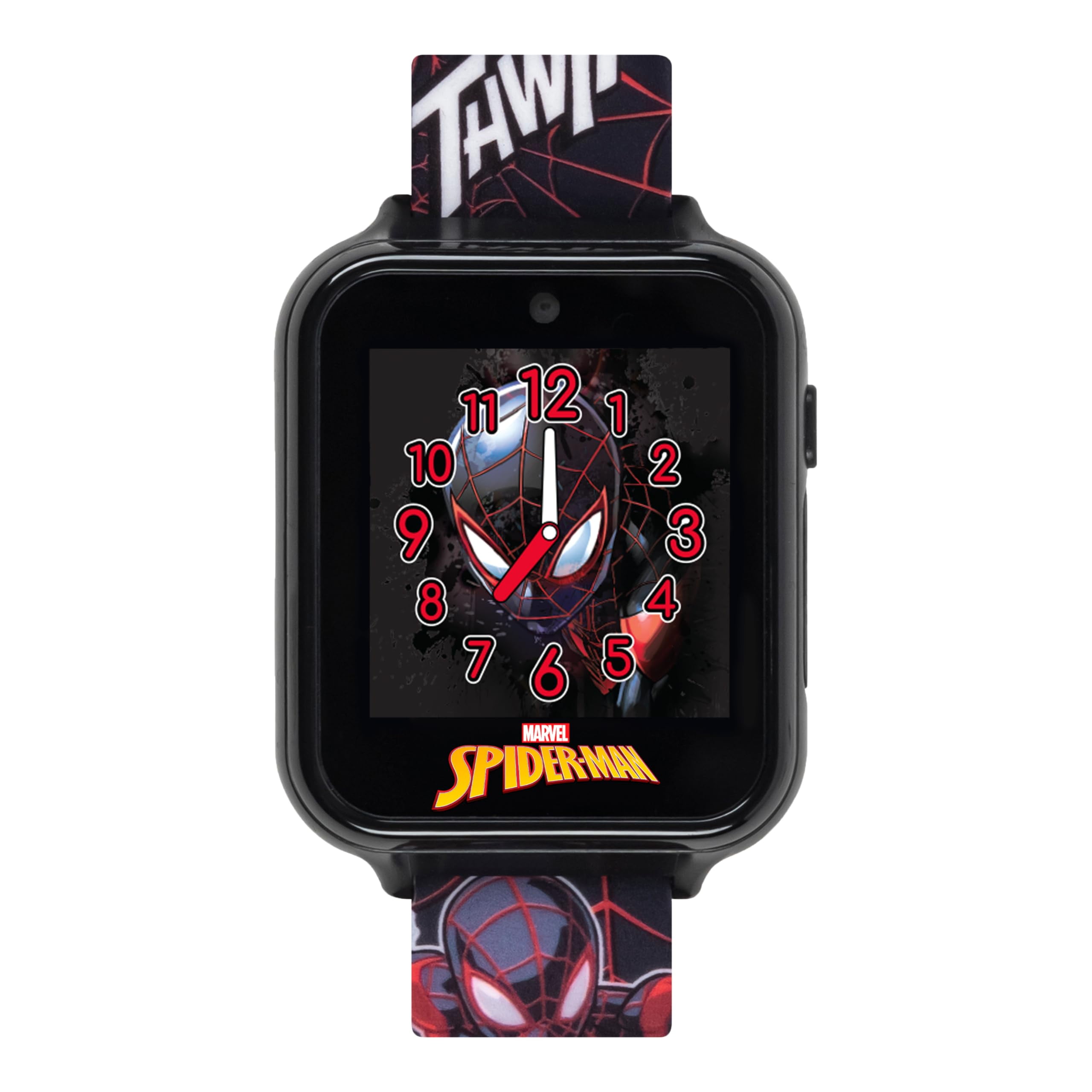 Marvel Spider-Man "Spider-Verse" Unisex Child iTime Interactive Smart Watch with Silicone Strap (SPD4664WMC)