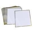 thumbnail image 2 of arctrm 10 Pieces Shikishi Boards Washi Paper Rectangular Versatile Gold Bordered Artist 18x21 cm, 2 of 9
