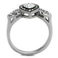 thumbnail image 2 of TK2136 - Two-Tone IP Black Stainless Steel Ring with Top Grade Crystal  in Black Diamond Size 6, 2 of 3