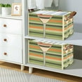 thumbnail image 2 of Yayeee Foldable Storage Basket for Shelves with Handles Waterproof Cloth Bins, Orange Martini, 2 of 7
