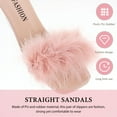 thumbnail image 5 of COSMOBETTY Open Toed Slippers Pink Breathale PU Slipper for Women with Chunky Heel 1 Pair, 5 of 8